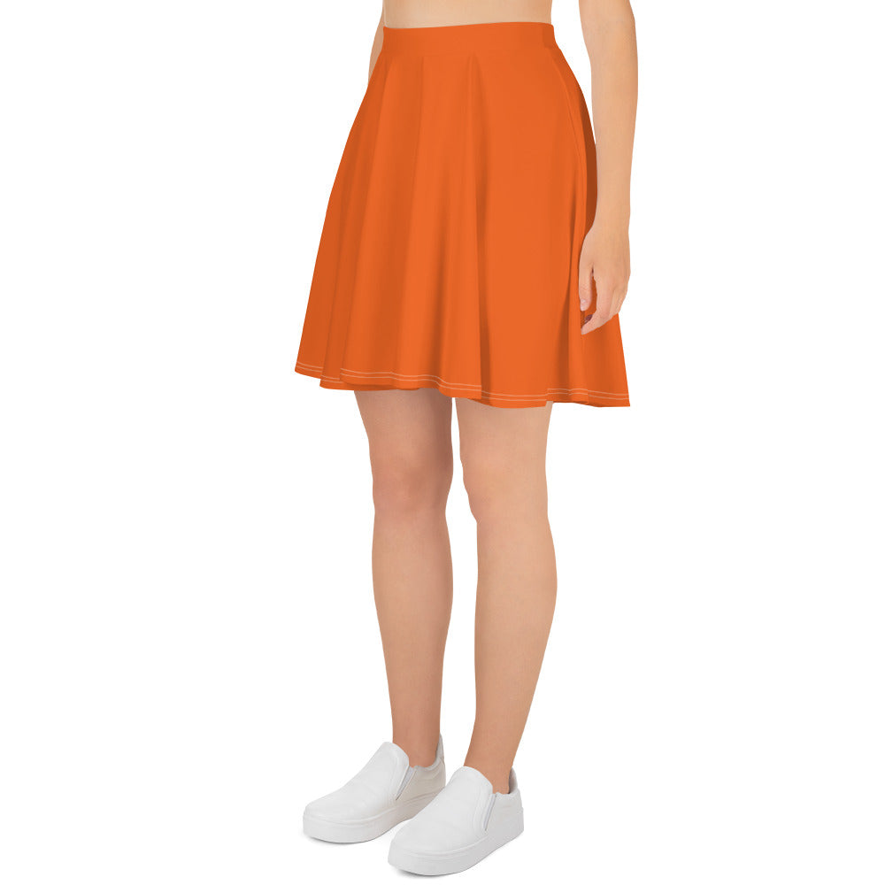 360 Lifestyle Flared Skirt in Solid Orange