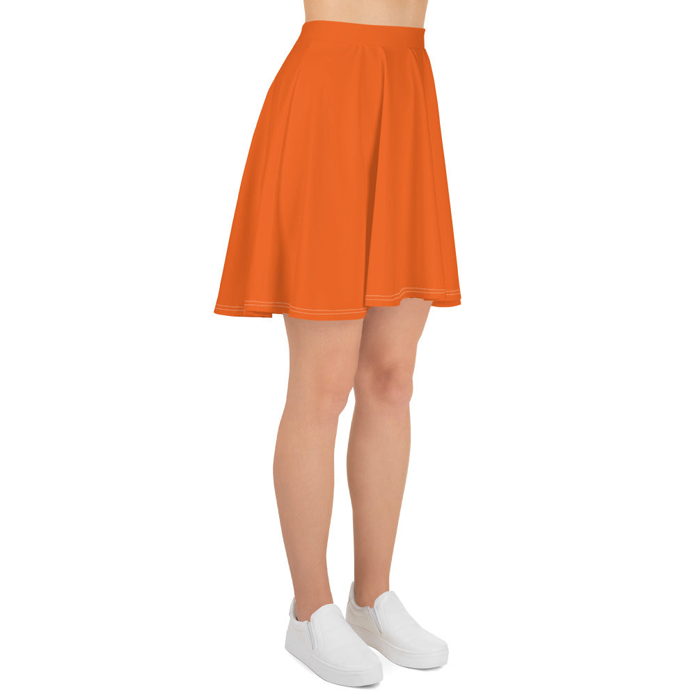 360 Lifestyle Flared Skirt in Solid Orange