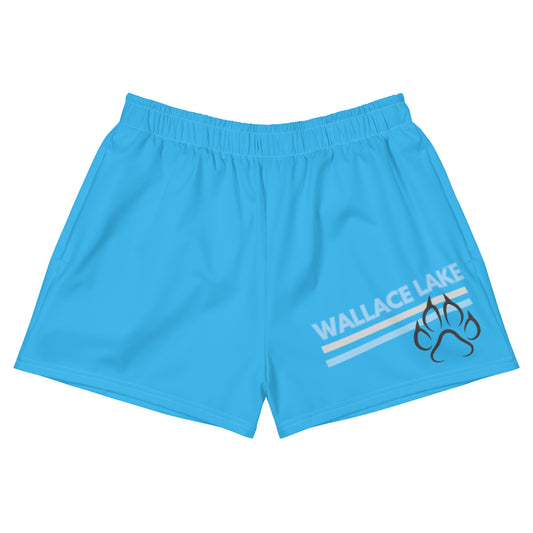 Wallace Lake All-Over Print Unisex Athletic Shorts Turquoise