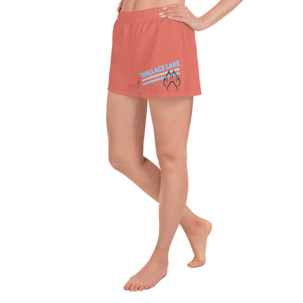 Wallace Lake All-Over Print Unisex Athletic Shorts Coral