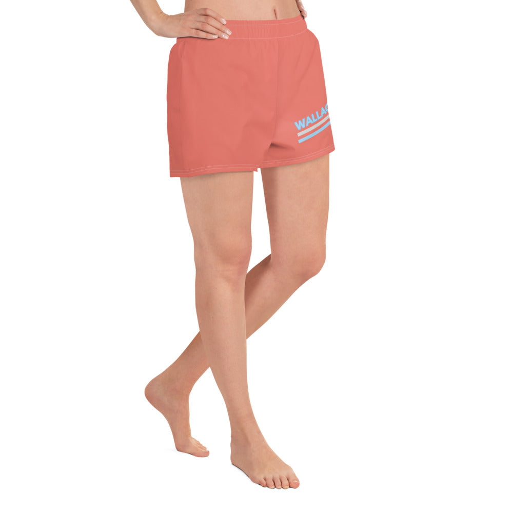 Wallace Lake All-Over Print Unisex Athletic Shorts Coral