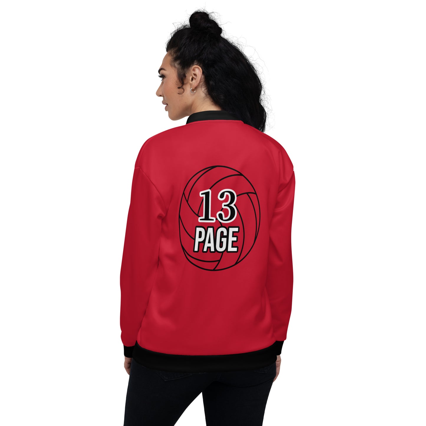 Volleyball Baller Unisex Bomber Jacket ilmt