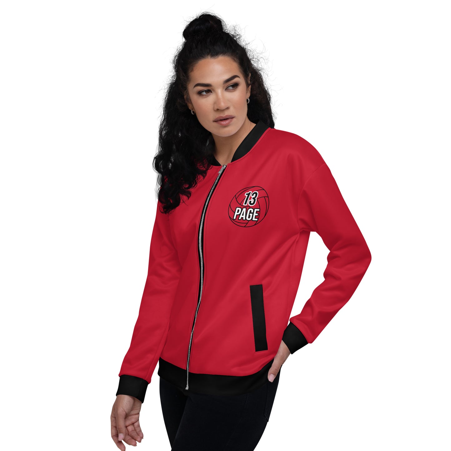 Volleyball Baller Unisex Bomber Jacket ilmt