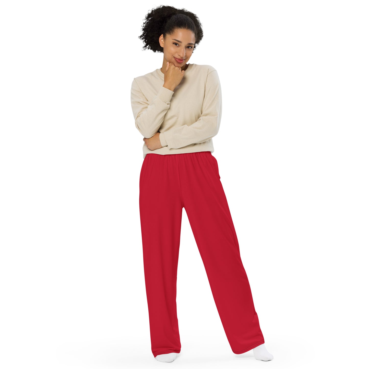 360 Lifestyle unisex wide-leg pants in Solid Red