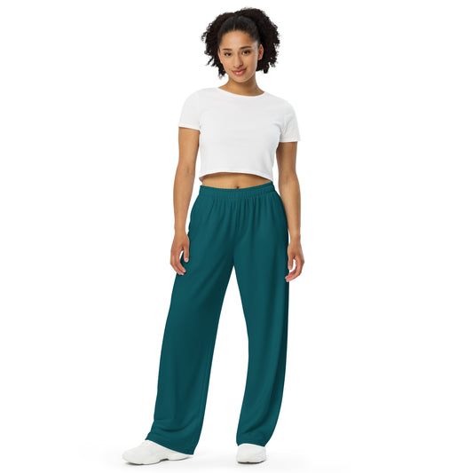 360 Lifestyle unisex wide-leg pants in Solid Sherpa Blue