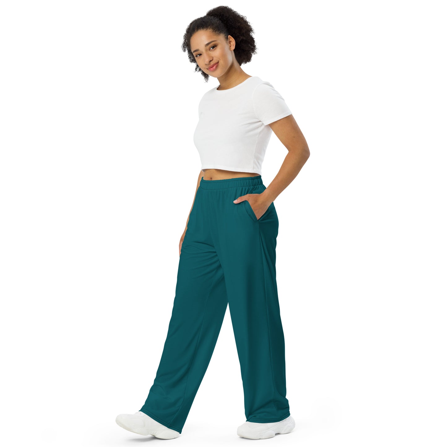 360 Lifestyle unisex wide-leg pants in Solid Sherpa Blue