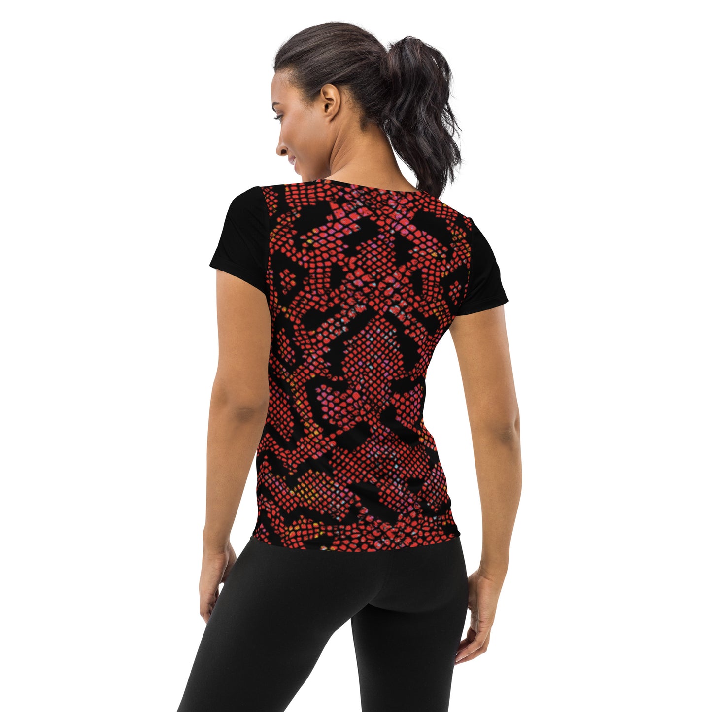 360 Lifestyle snake burn print Women's Athletic T-shirt