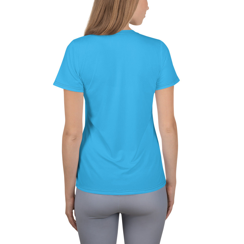 Wallace Lake Women's Athletic T-shirt Turquoise