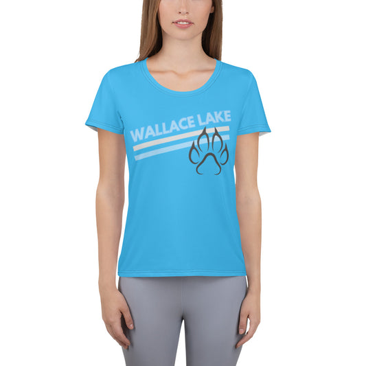 Wallace Lake Women's Athletic T-shirt Turquoise