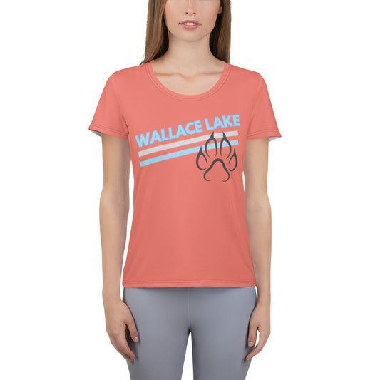 Wallace Lake Women's Athletic T-shirt Coral