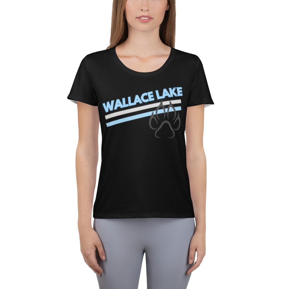 Wallace Lake Women's Athletic T-shirt Black