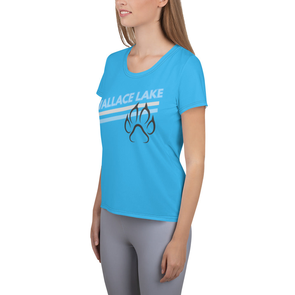 Wallace Lake Women's Athletic T-shirt Turquoise