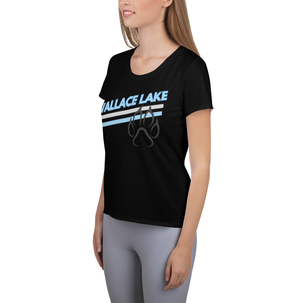 Wallace Lake Women's Athletic T-shirt Black