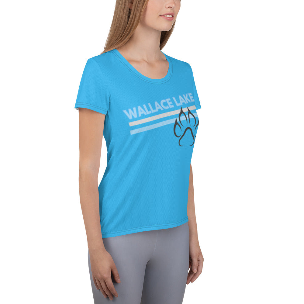 Wallace Lake Women's Athletic T-shirt Turquoise