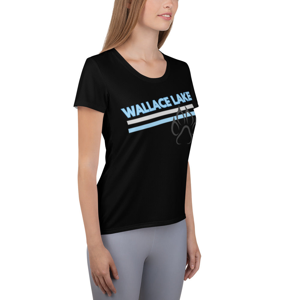 Wallace Lake Women's Athletic T-shirt Black