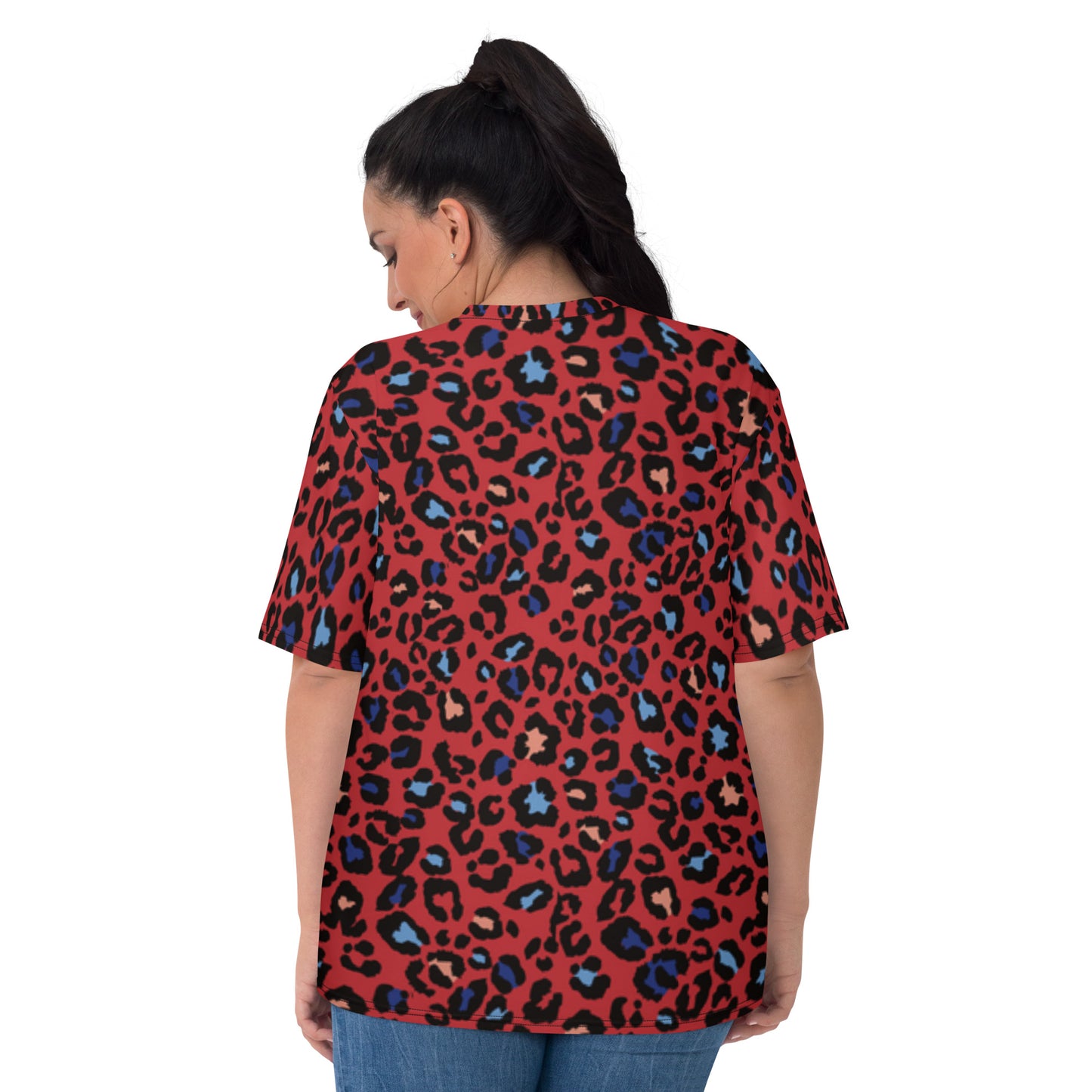 360 Lifestyle Women's T-shirt in Red Hot Leopard