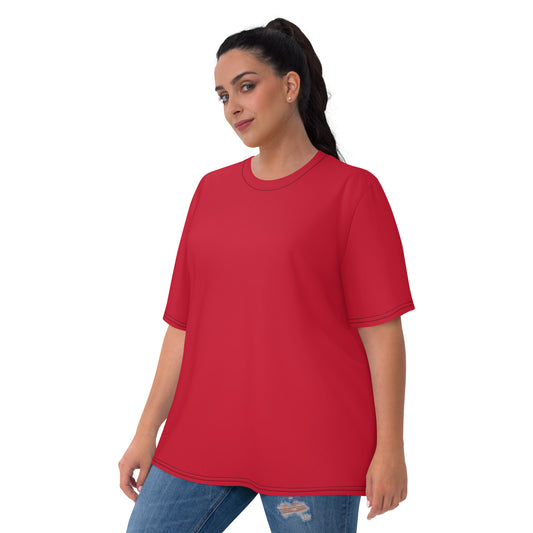 360 Lifestyle Women's Crew T-shirt in Solid Red