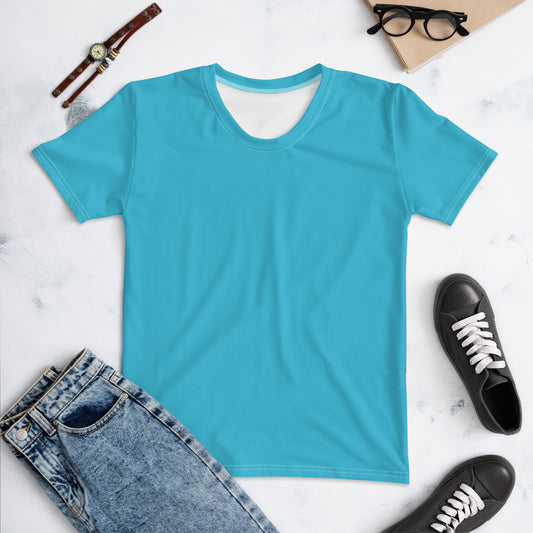 360 Lifestyle Women's T-shirt in Solid Bright Summer Sky