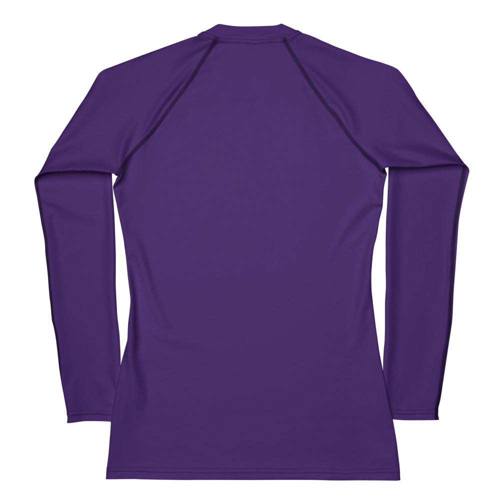 360 Lifestyle Women's Rash Guard 50 UPF+ in Solid Purple