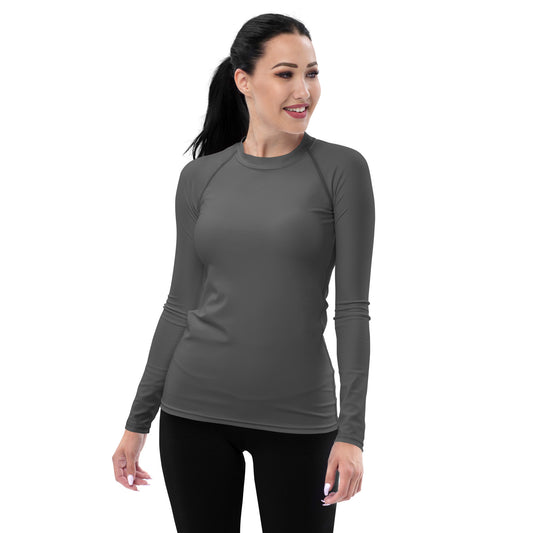 360 Lifestyle Women's Rash Guard UPF 50+ in Solid Grey