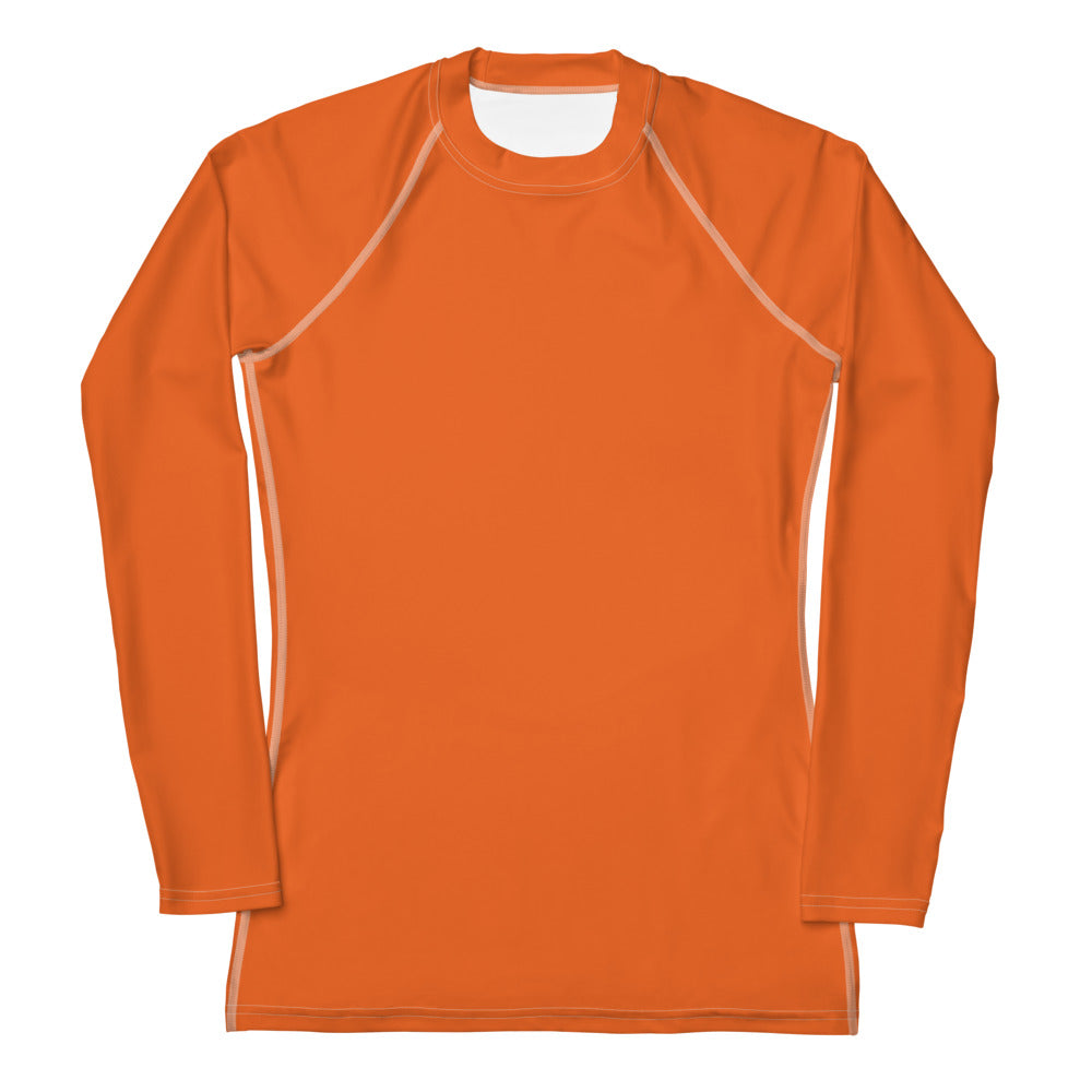 360 Lifestyle Women's Rash Guard UPF 50+ in Solid Orange