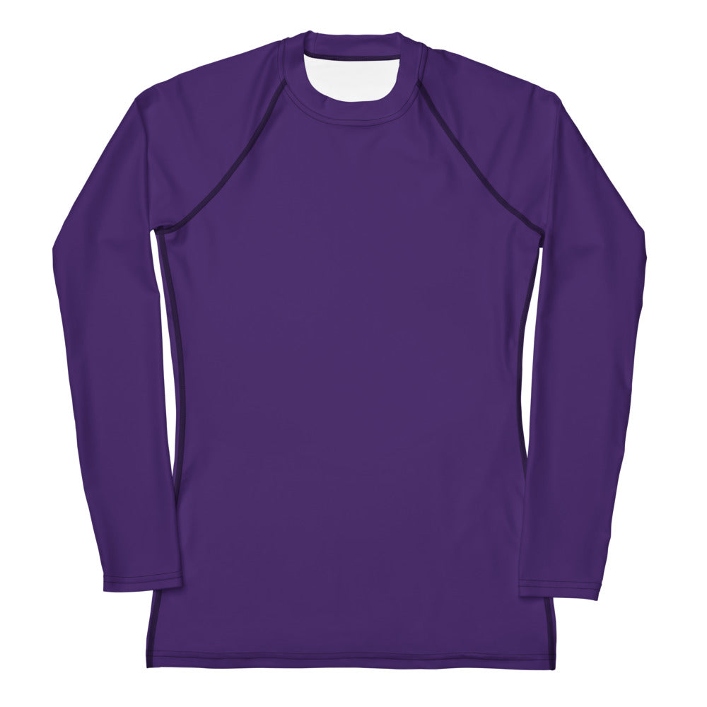 360 Lifestyle Women's Rash Guard 50 UPF+ in Solid Purple