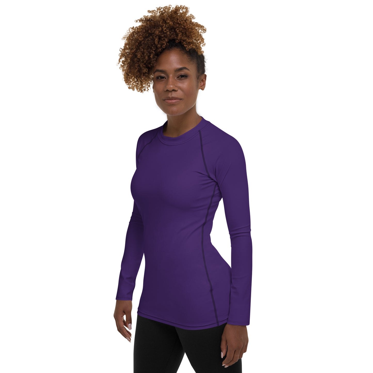 360 Lifestyle Women's Rash Guard 50 UPF+ in Solid Purple