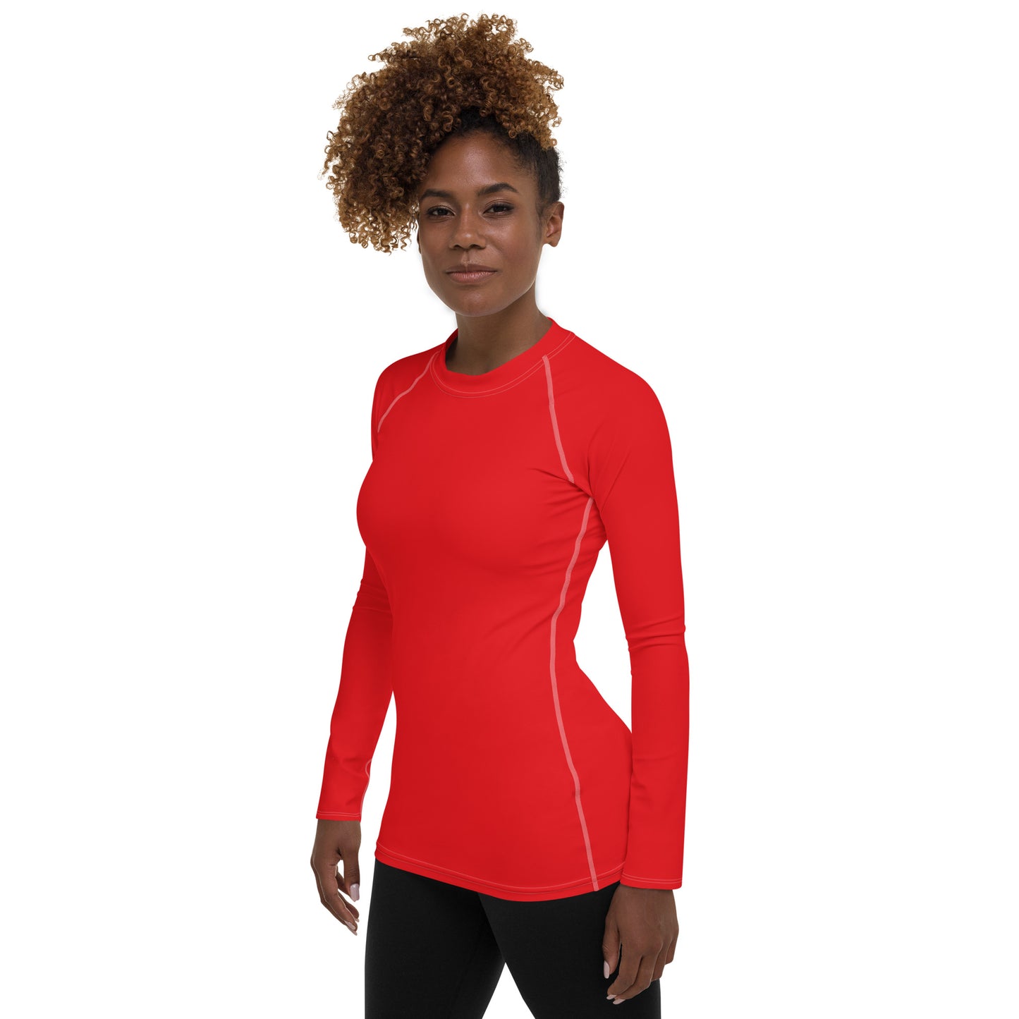 360 Lifestyle Women's Rash Guard UPF 50+ in Solid Alizarin