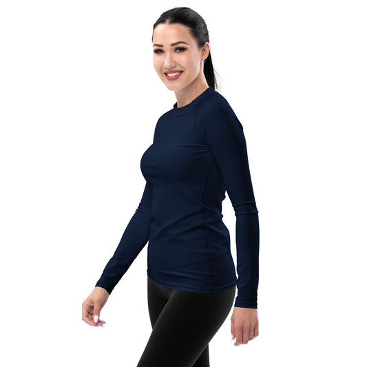 360 Lifestyle Women's Rash Guard UPF 50+  in Solid Navy