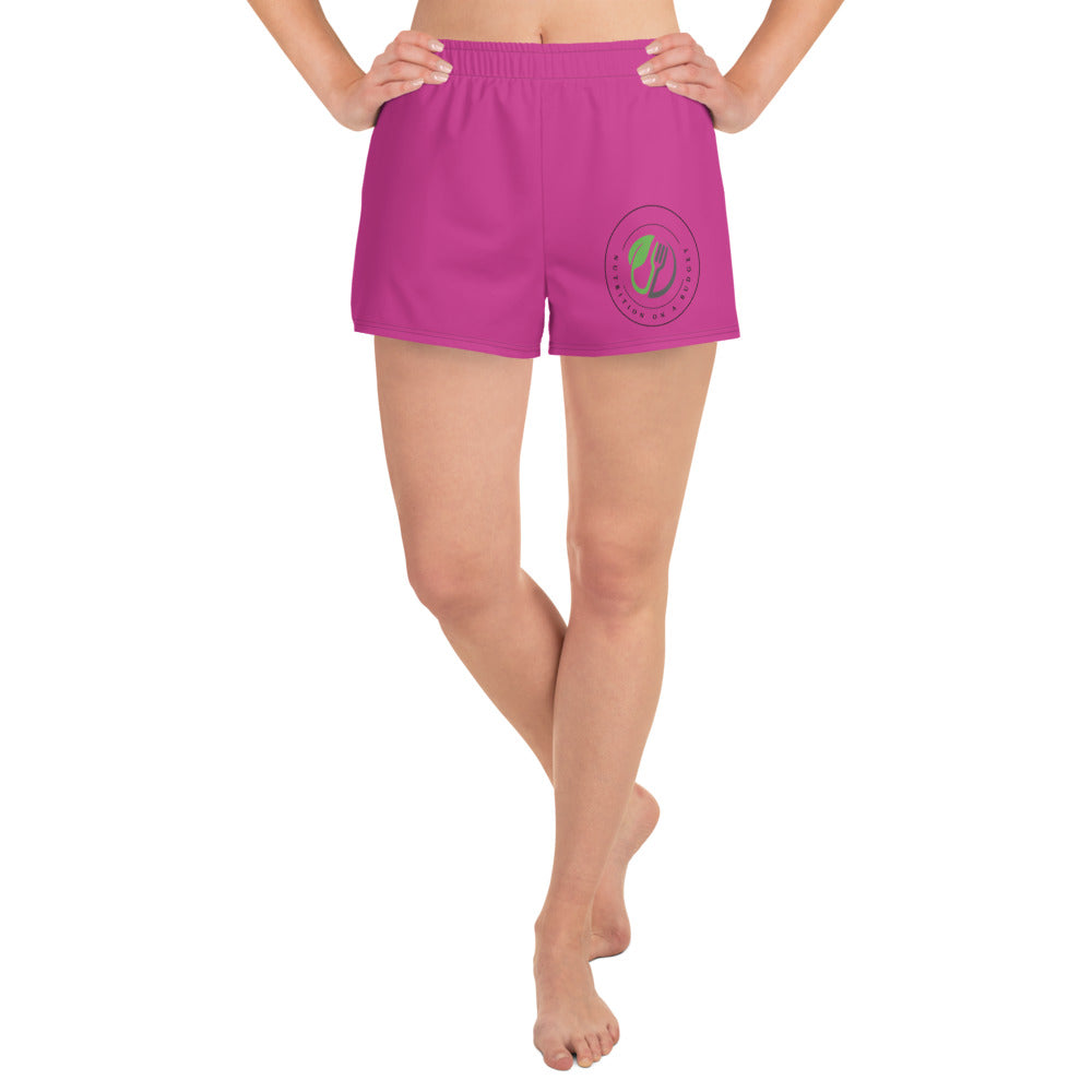 NOAB Women’s Recycled Athletic Shorts Hot Pink