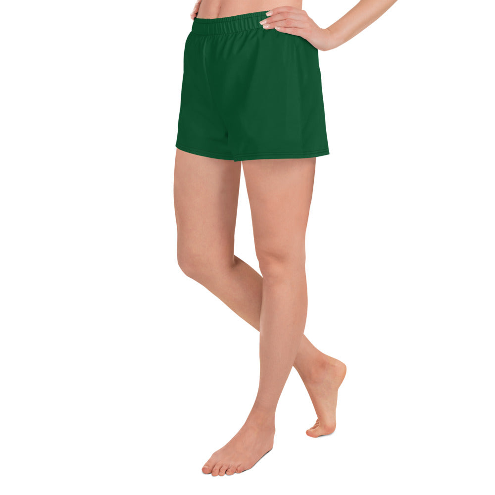 360 Lifestyle Women’s Athletic Shorts UPF 50+ in Solid Forest Green