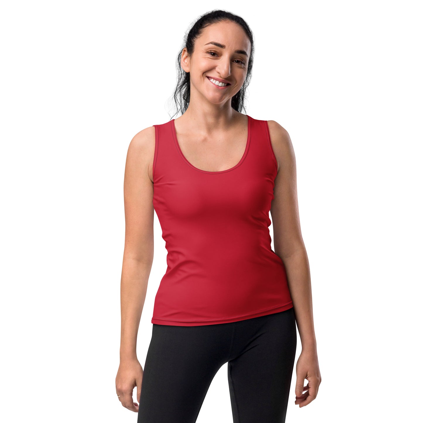 360 Lifestyle  4-way stretch Top in Solid Red