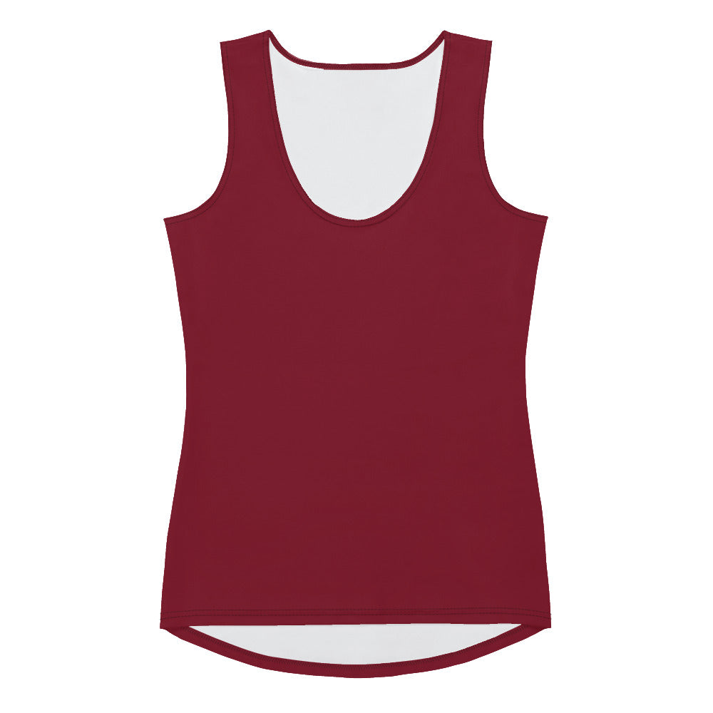 360 Lifestyle 4-way stretch Tank Top in Solid Burgundy