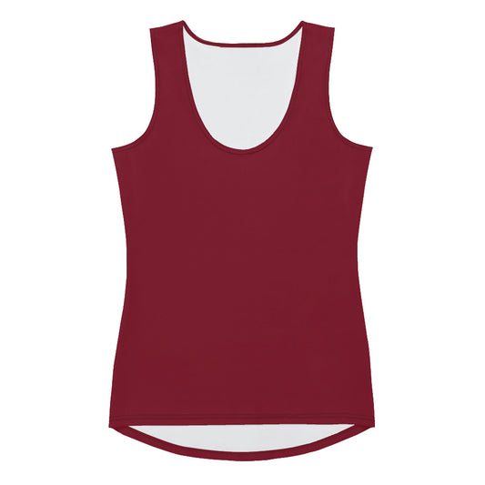 360 Lifestyle 4-way stretch Tank Top in Solid Burgundy