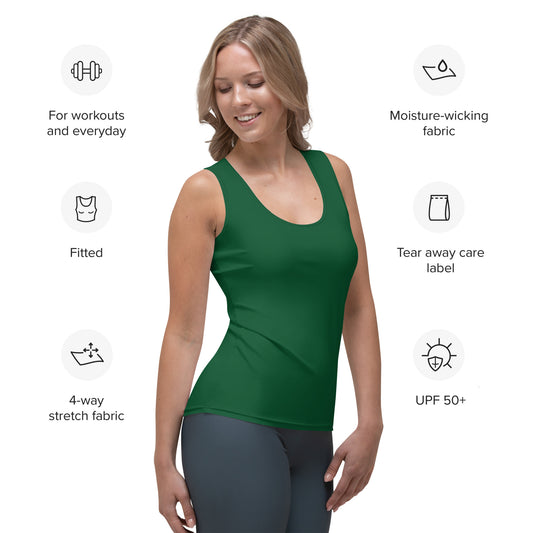 360 Lifestyle 4-way stretch Tank Top in Forest Green