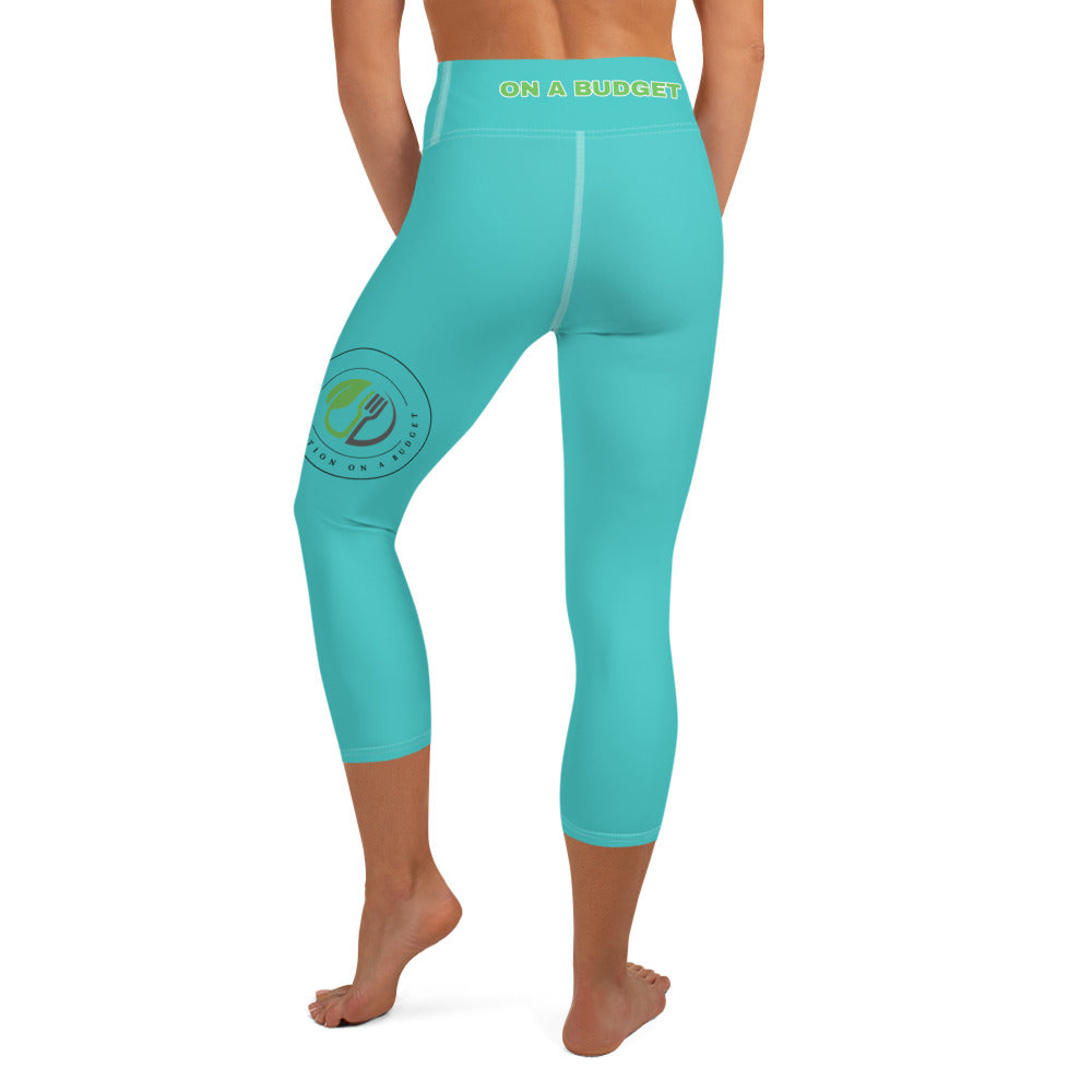 NOAB Yoga Capri Leggings Dark Turquoise with inside pocket