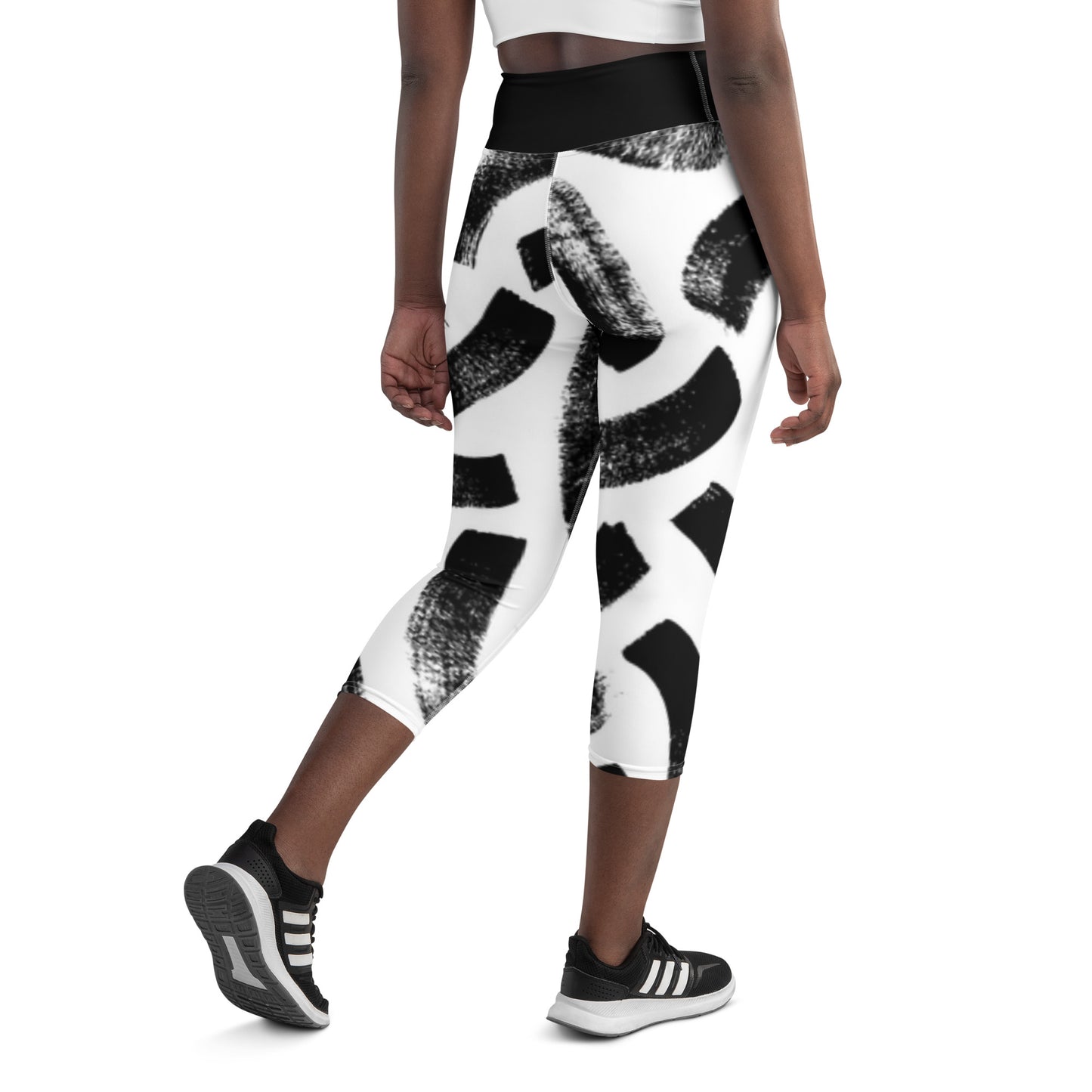 360 Lifestyle Yoga Capri Leggings mascara swipe print