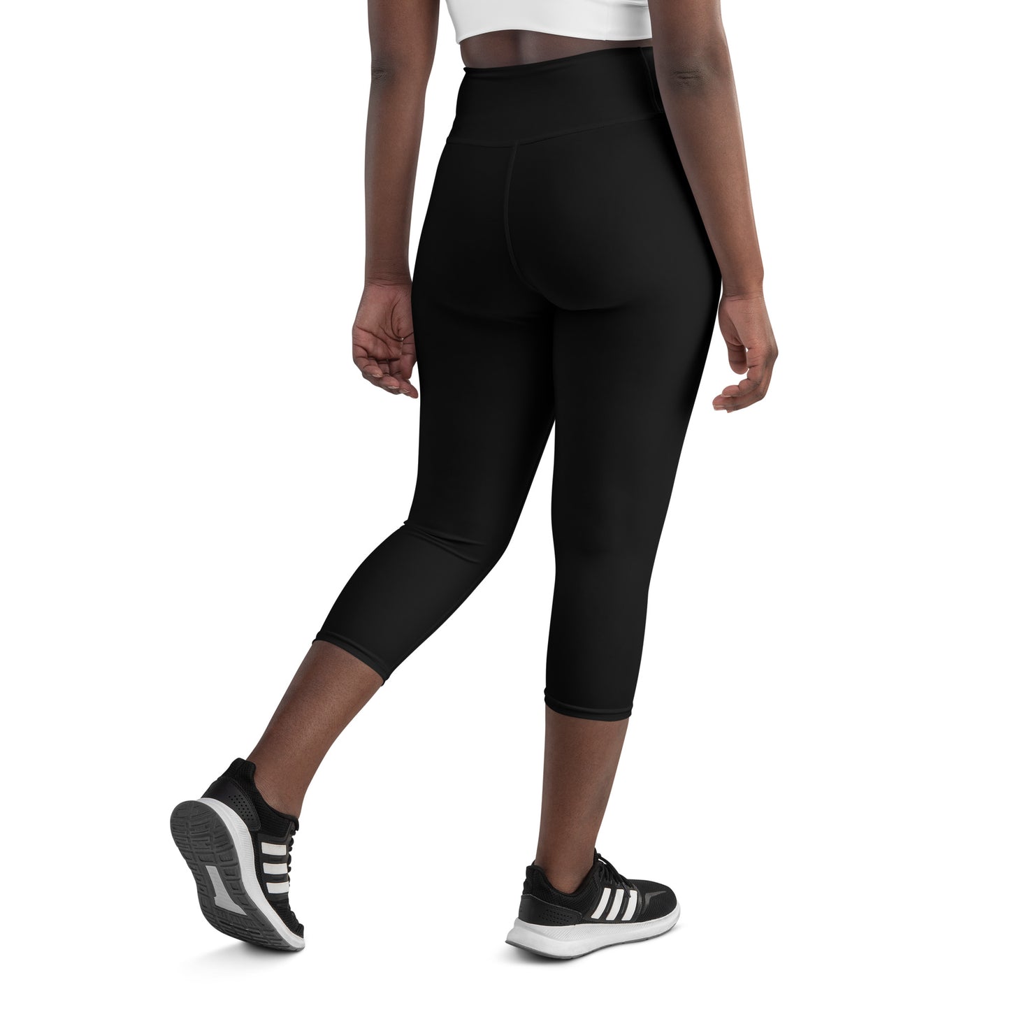 360 Lifestyle Yoga Capri Leggings Solid Black