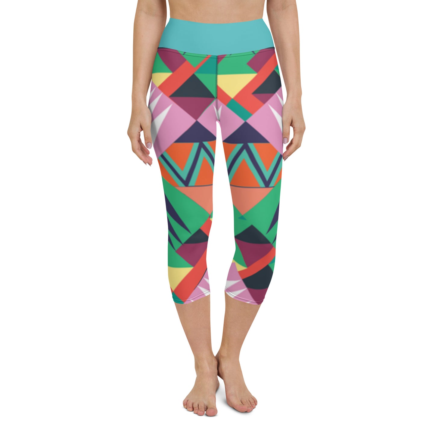 360 Lifestyle Yoga Capri Leggings bright fun print