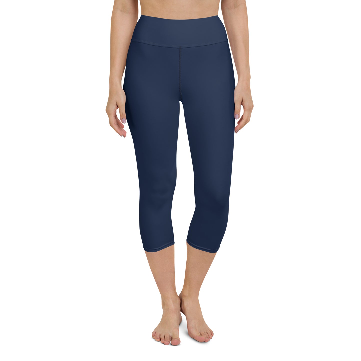 360 Lifestyle Yoga Capri Leggings in Solid Navy