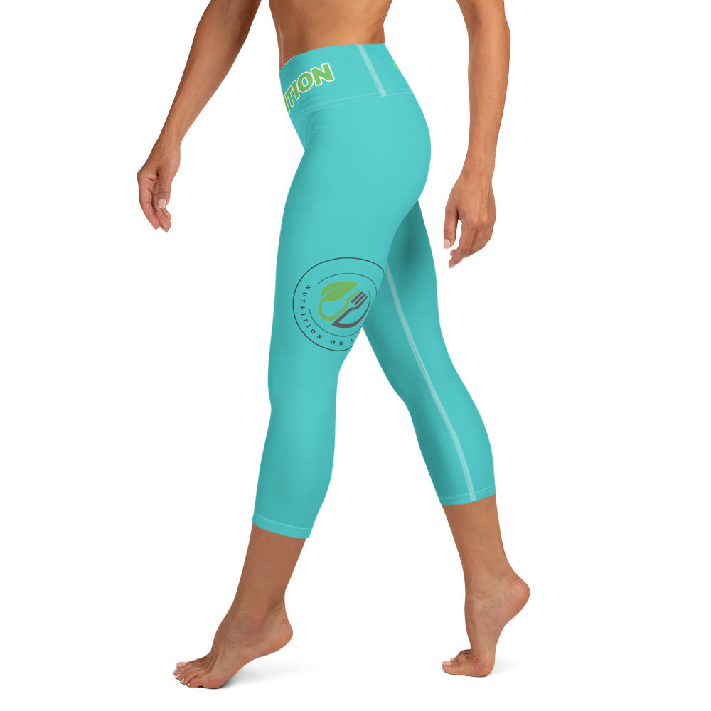 NOAB Yoga Capri Leggings Dark Turquoise with inside pocket