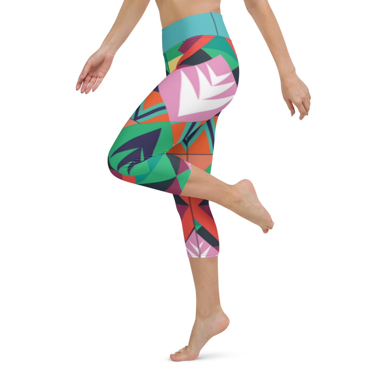 360 Lifestyle Yoga Capri Leggings bright fun print