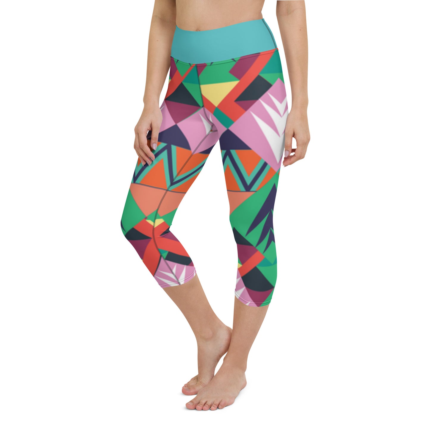 360 Lifestyle Yoga Capri Leggings bright fun print