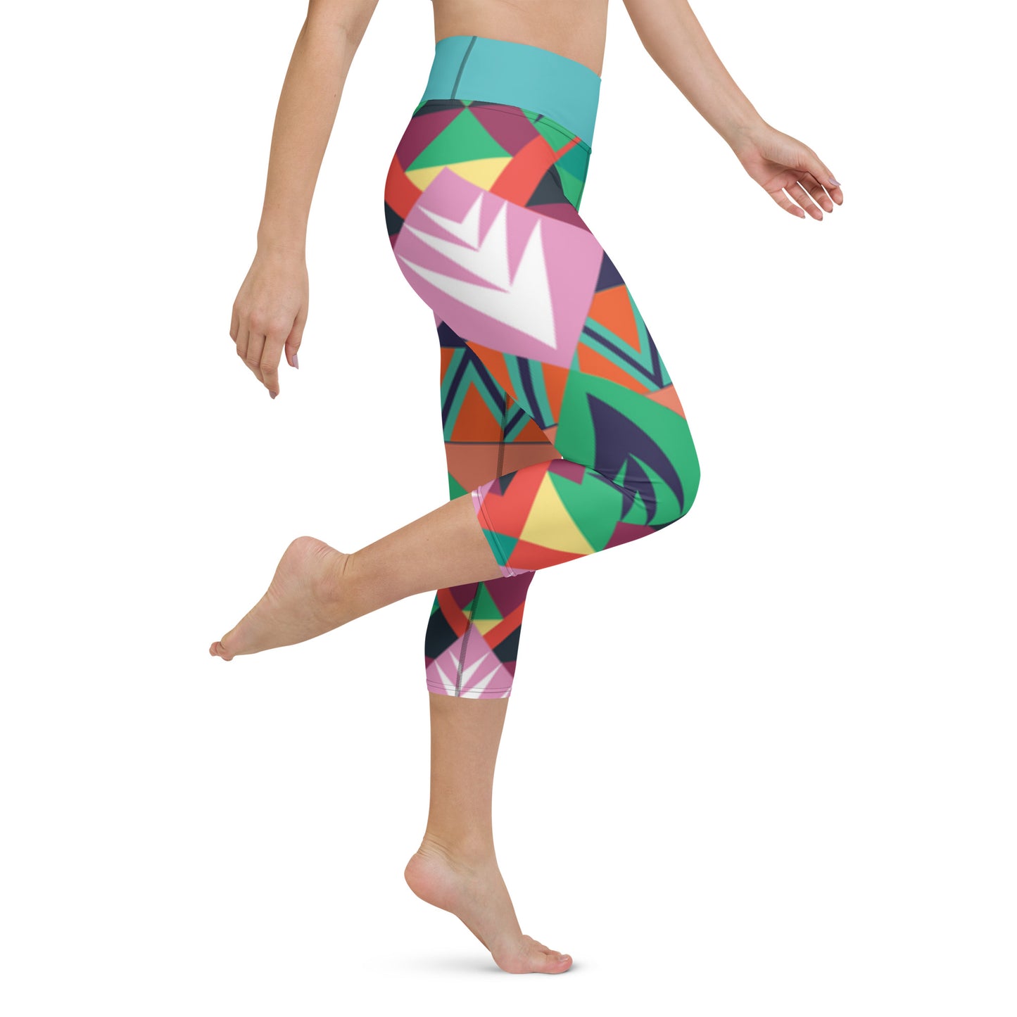 360 Lifestyle Yoga Capri Leggings bright fun print