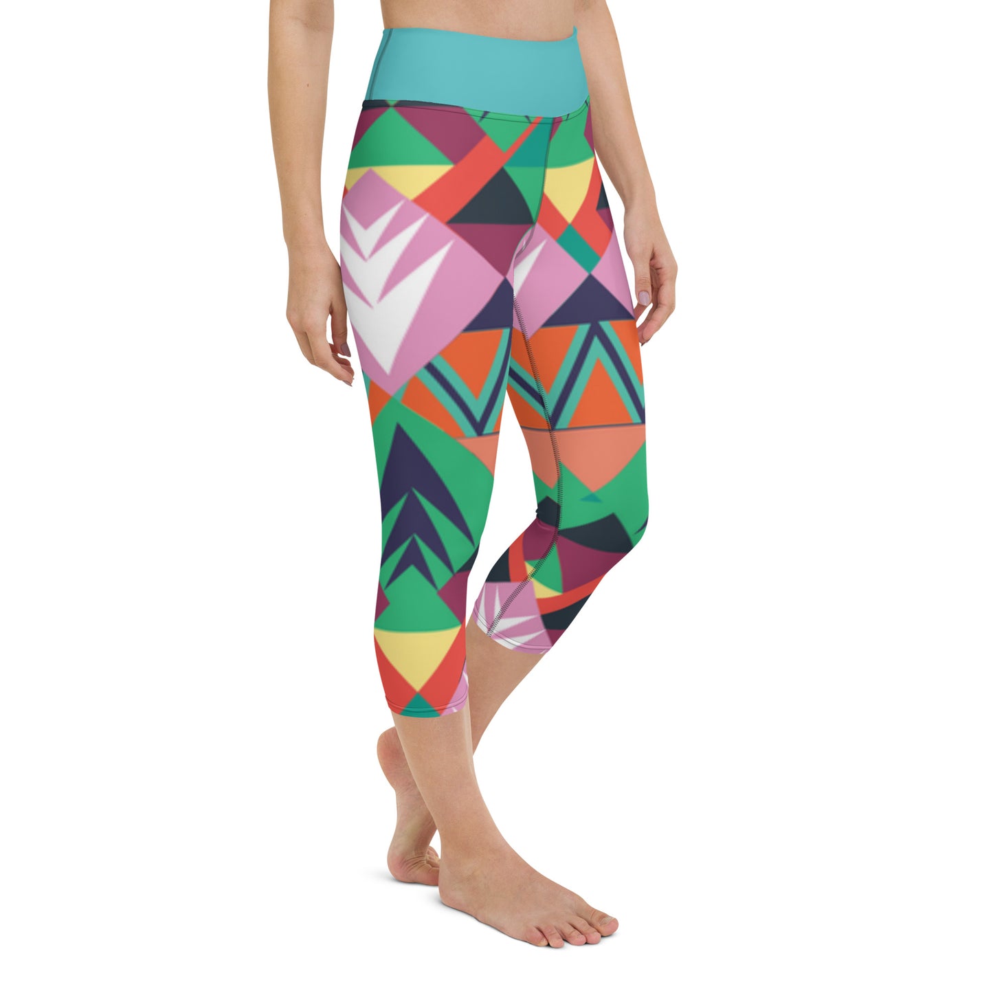 360 Lifestyle Yoga Capri Leggings bright fun print