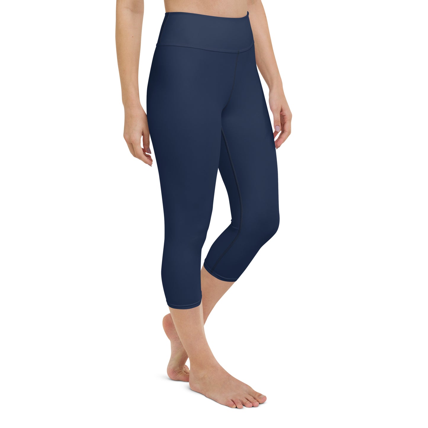 360 Lifestyle Yoga Capri Leggings in Solid Navy