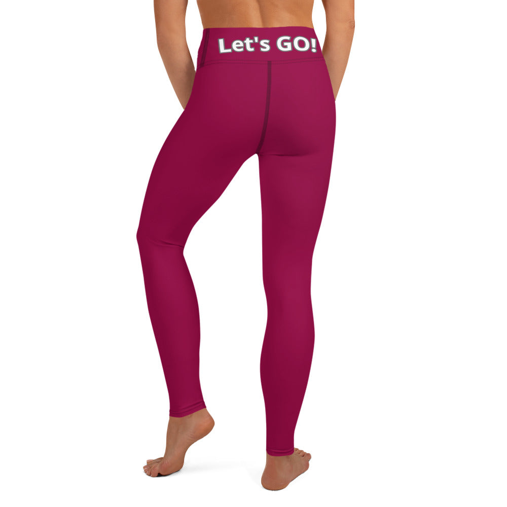 360 Lifestyle Let's GO! Yoga Leggings Burgundy ILMT