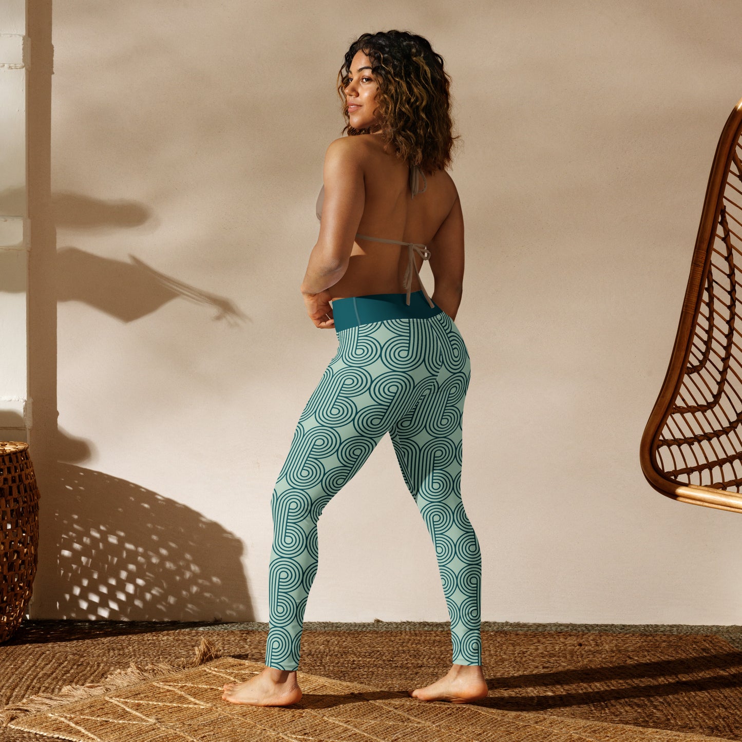 360 Lifestyle Yoga Leggings 110 Film Green print