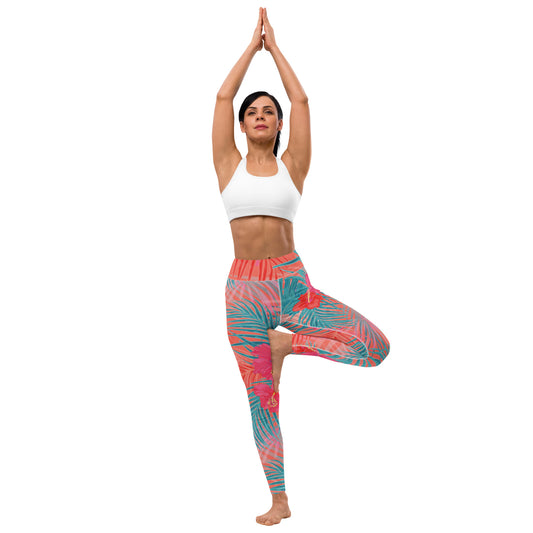 360 Lifestyle Yoga Leggings Tropical Oasis print