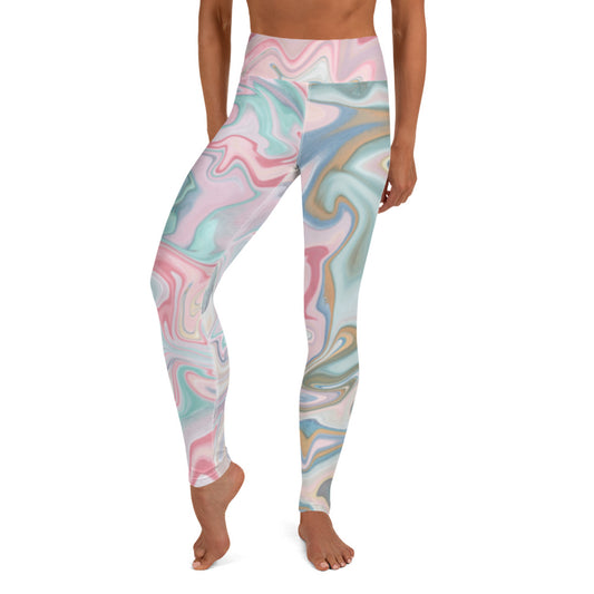 360 Lifestyle Yoga Leggings Pink Bliss print